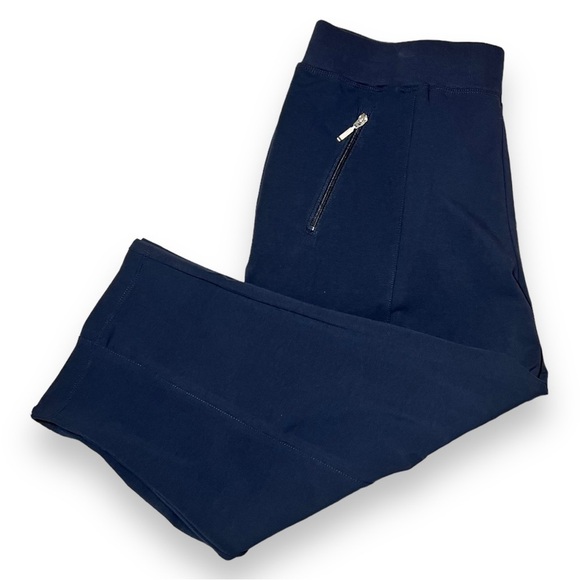 CJ Banks Women’s Relaxed Restyled Zipper Pockets Capri Navy Size 1X - Picture 1 of 9